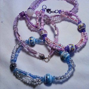 Hand Crafted  4 Beautiful Bracelets  all for $55